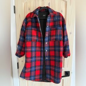 OAT New York Womens Oversized Jacket Plaid